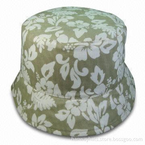 Women's Printed Fabric Bucket Hat with Fashionable Design, Made of 100% Cotton Twill